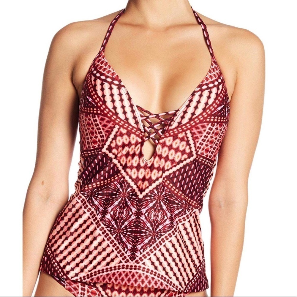 KENNETH Cole Push Up Tummy Control Tankini Top